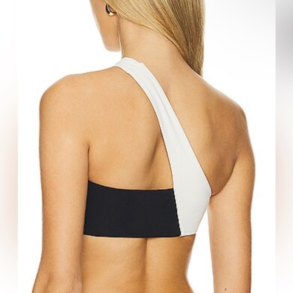 l*space Venus Bikini Top in Black and Cream Size XL - Picture 2 of 5